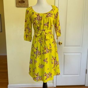 Old Navy Yellow Floral Spring Dress